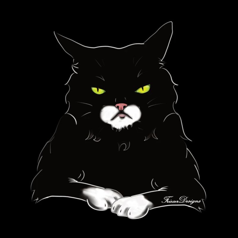 Le chat à la pointe du blanc