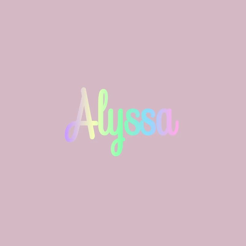 ALYSSA Rainbow Minimalist Cursive