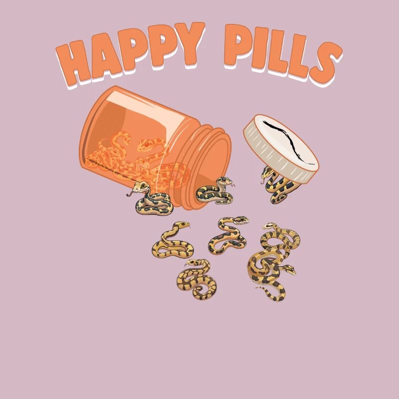 Pilules heureuses Serpents Drôle de balle Python Amants Humour