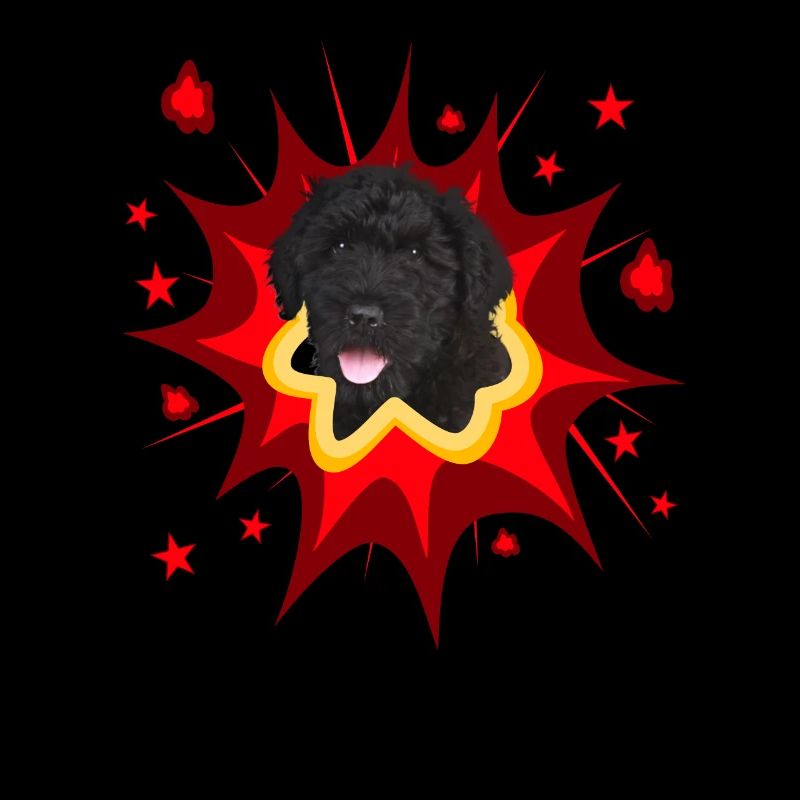 Comic Hund Design - Pow - Russischer Terrier