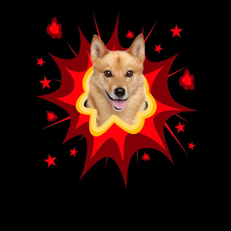 Comic Dog Design - Pow - Finnish Spitz