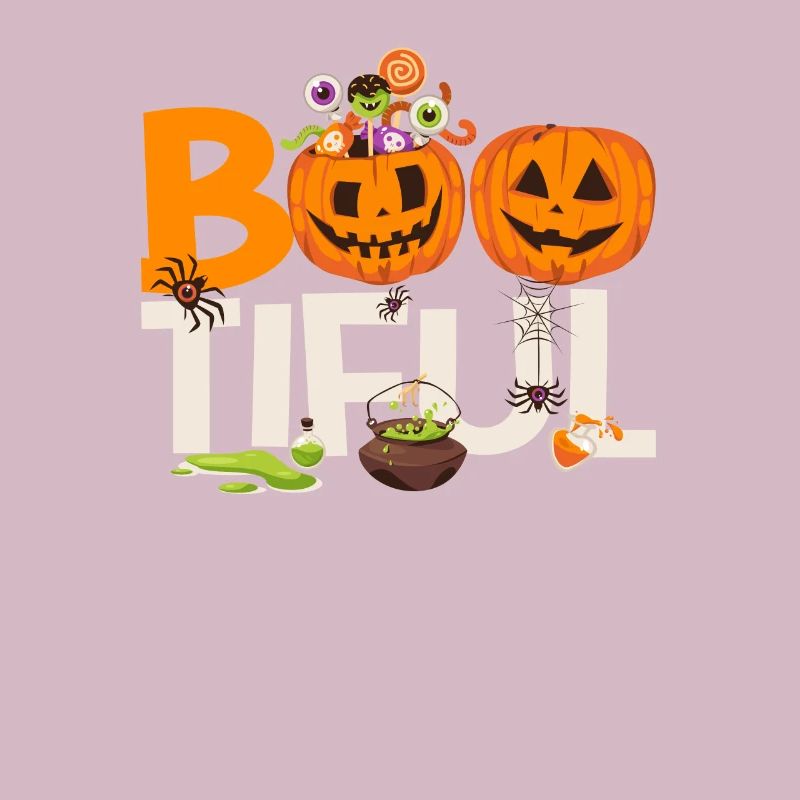 Boo Tiful Funny Halloween Bootiful Spooky Pumpkin