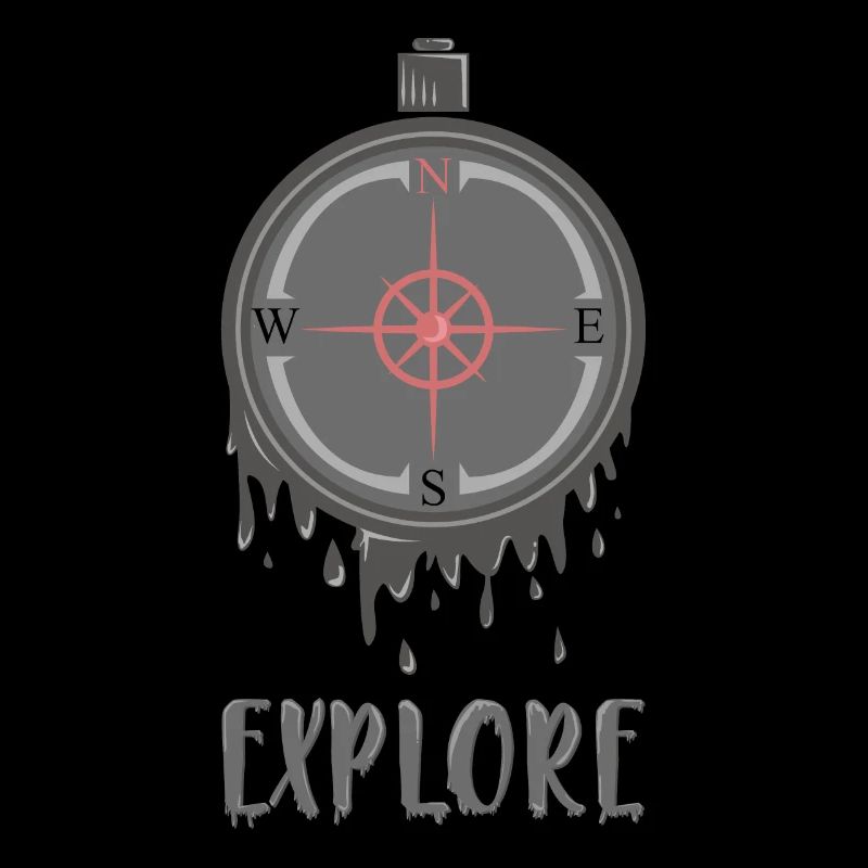 Discover - North Pole - Compass - Explorer design