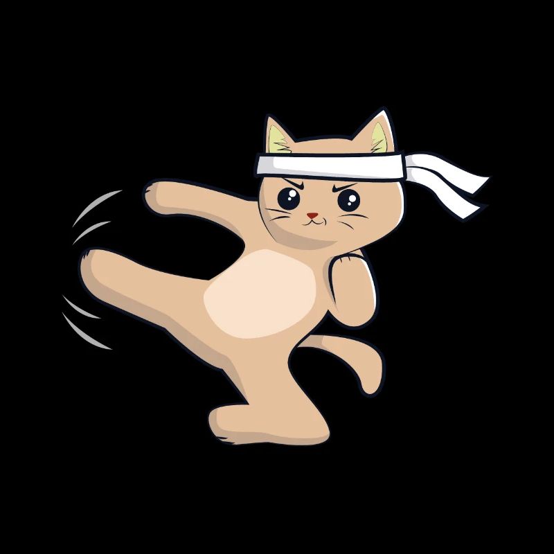 Chat de karaté / arts martiaux