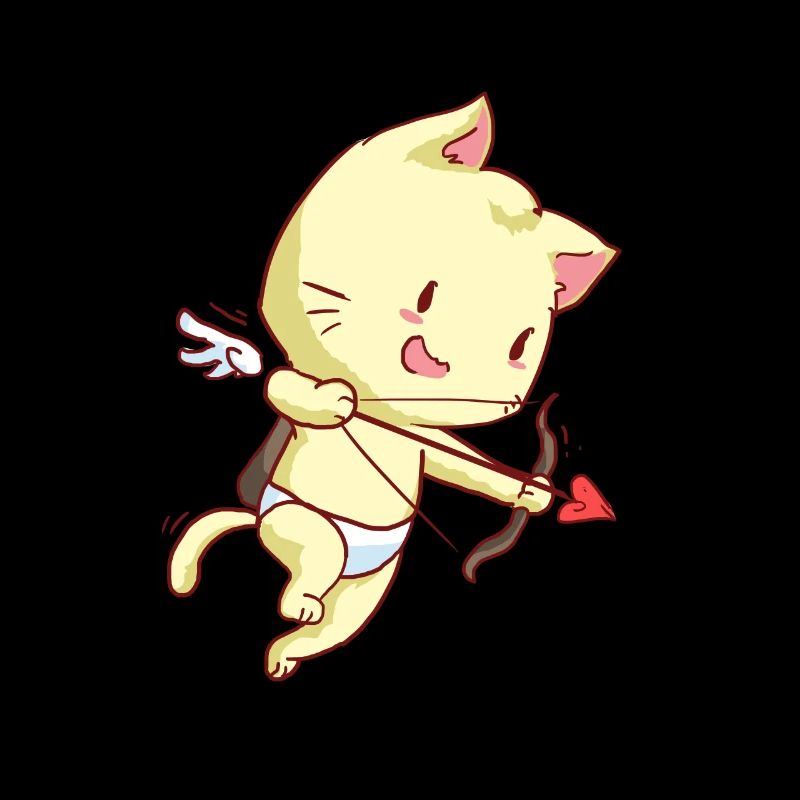 Cupidon Chat Cupidon Kitten Romantique Mignon