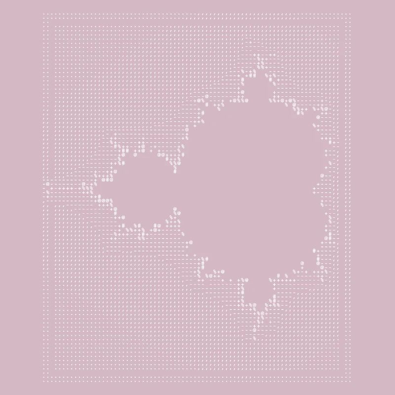 nerd mandelbrot ascii apfelmännchen code programer