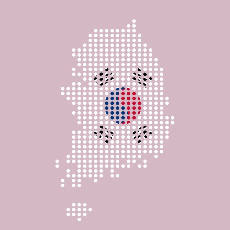 Corée du Nord Corée du Sud Asie drapeau drapeau