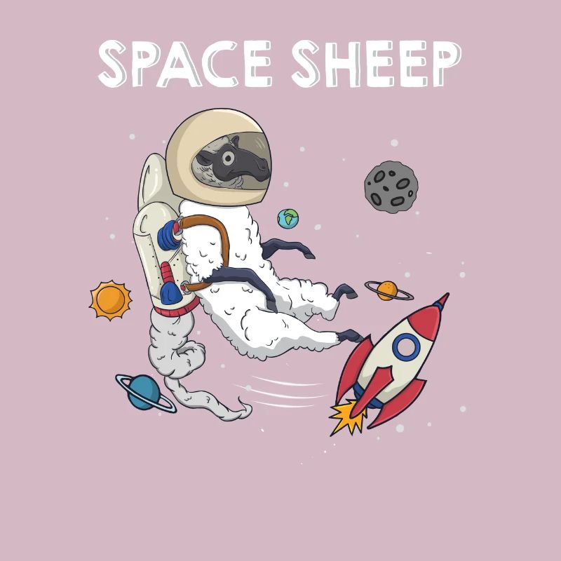 Space Sheep Ehrfürchtiger Astronaut Galaxy Explorer