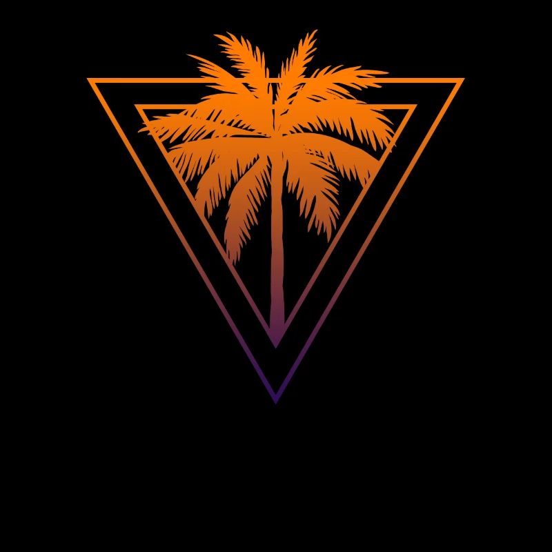 Palm Logo Beach Surfstyle Surfer Triangle