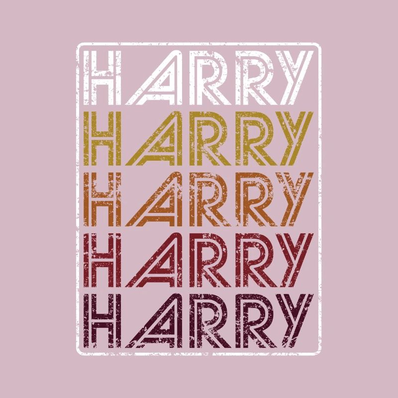 Harry Retro Wordmark Pattern Distressed Geschenk