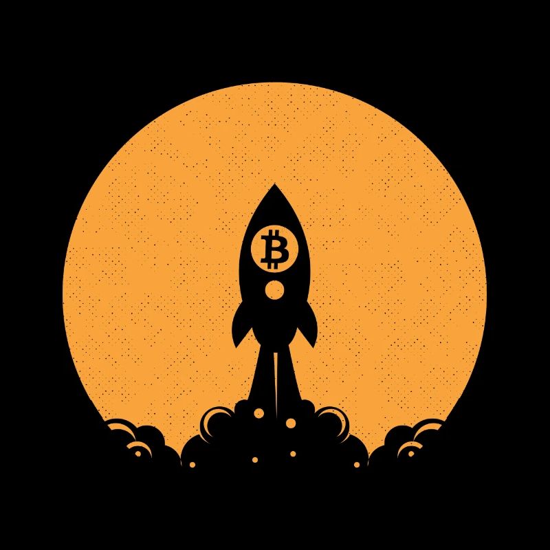 Bitcoin cryptocurrency crypto rocket
