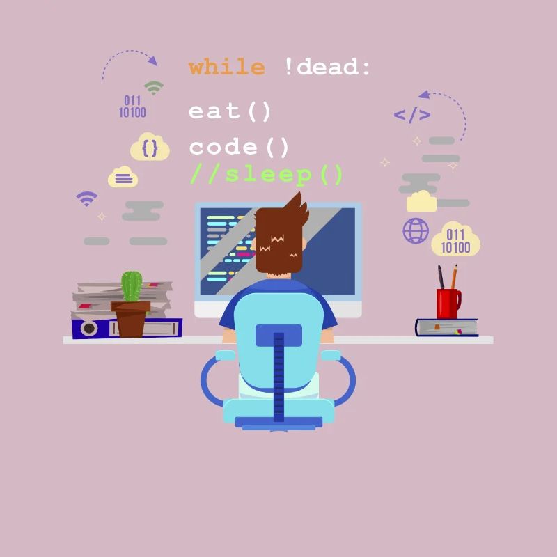 Eat Sleep Code Programmation informatique