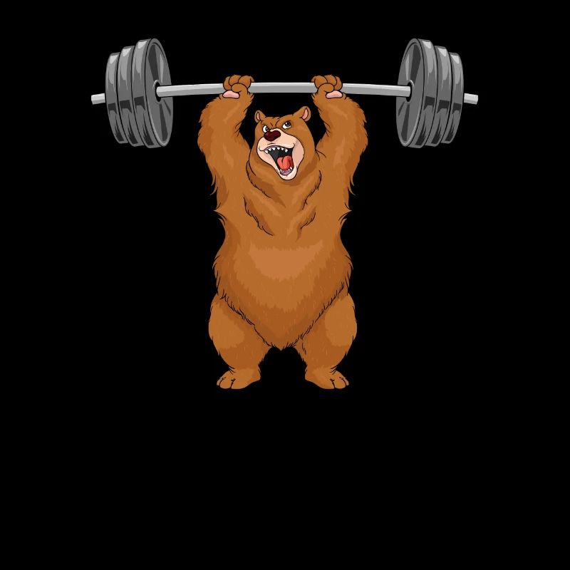 Ours haltérophile cadeau bodybuilder motivation