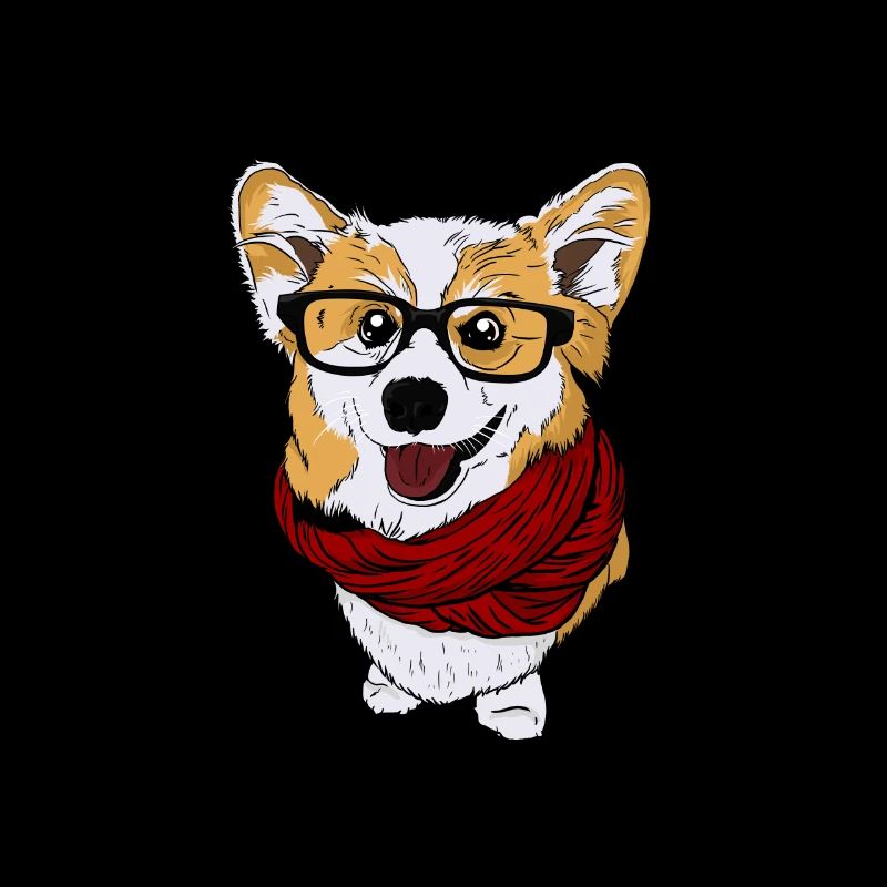 witzig guckender britischer Corgi Geschenkidee