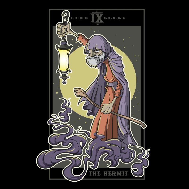 Tarot Carte Ermite Eremit Hermit Occulte