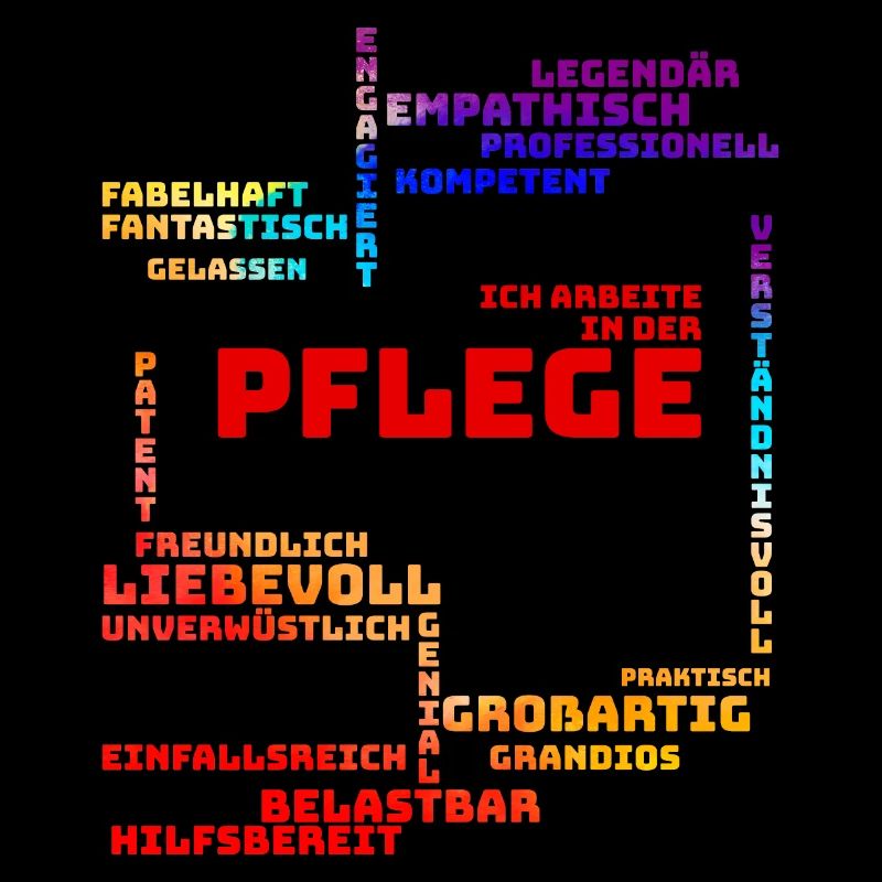 Pflegekraft, Geschenk, Empathie, Pflege, tagcloud