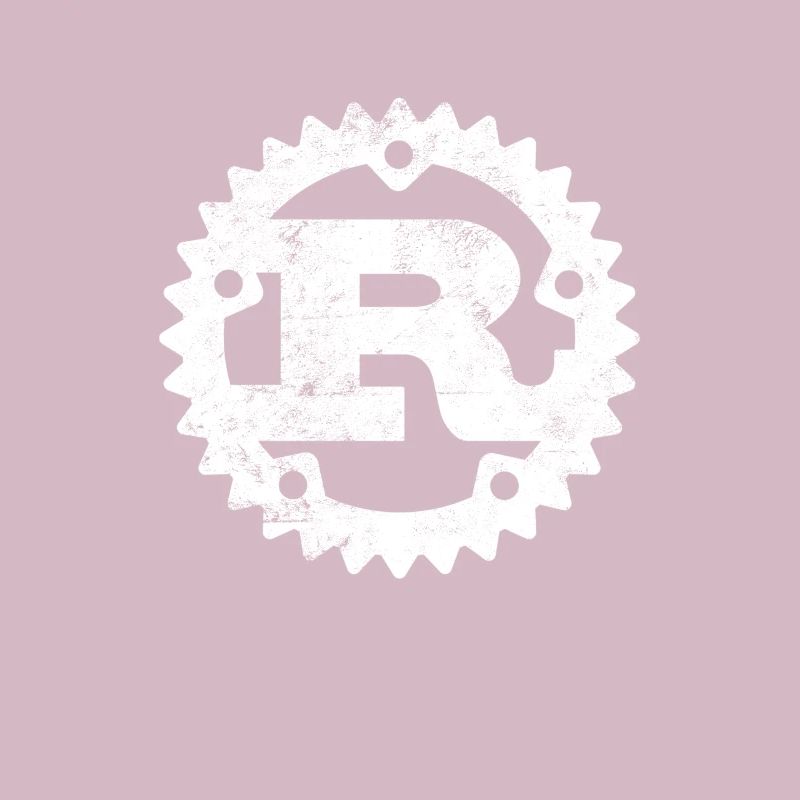 Rust Programming logo imprimé en détresse