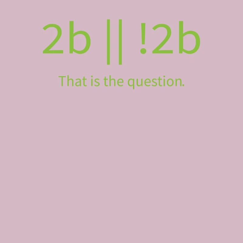 2b lustiger cooler Programmierer sein oder nicht sein