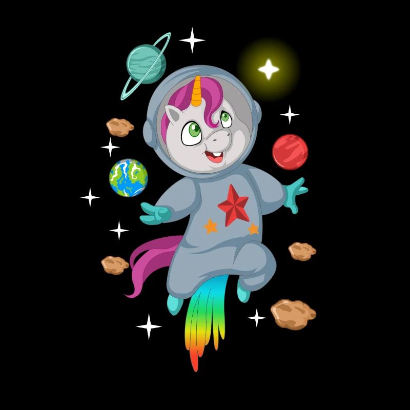 Licorne astronaute de super-héros dans la licorne de l'espace