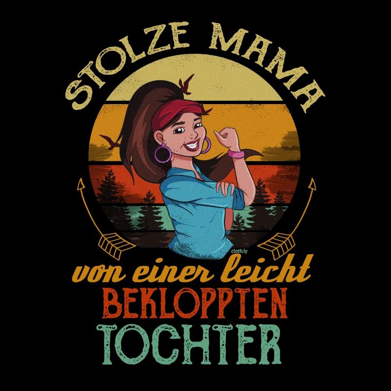 Stolze Mama Mutter Tochter Eltern
