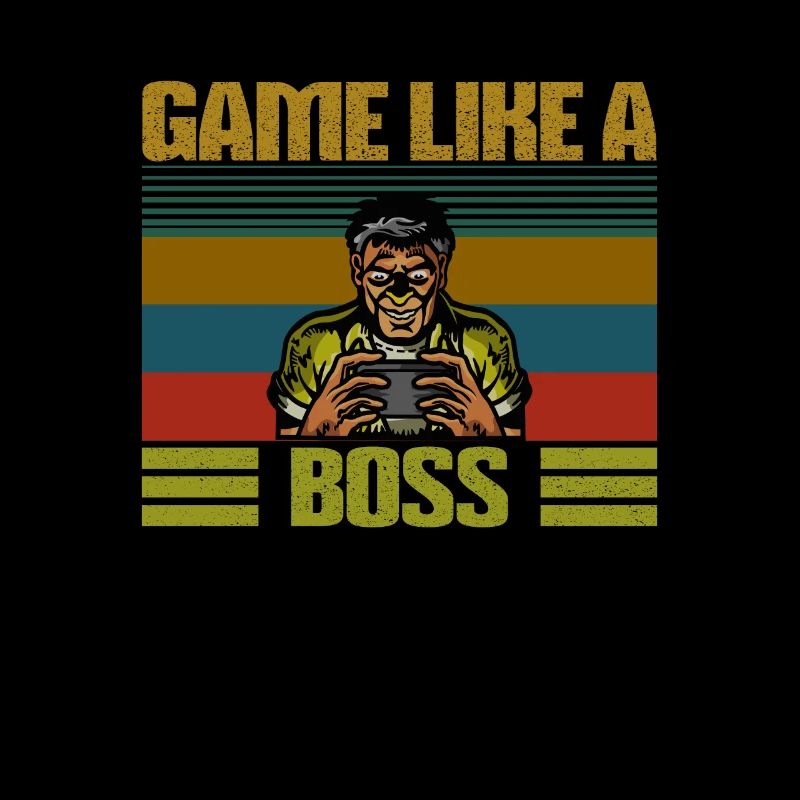Jeu comme un passe-temps de conception de jeux rétro rétro Boss