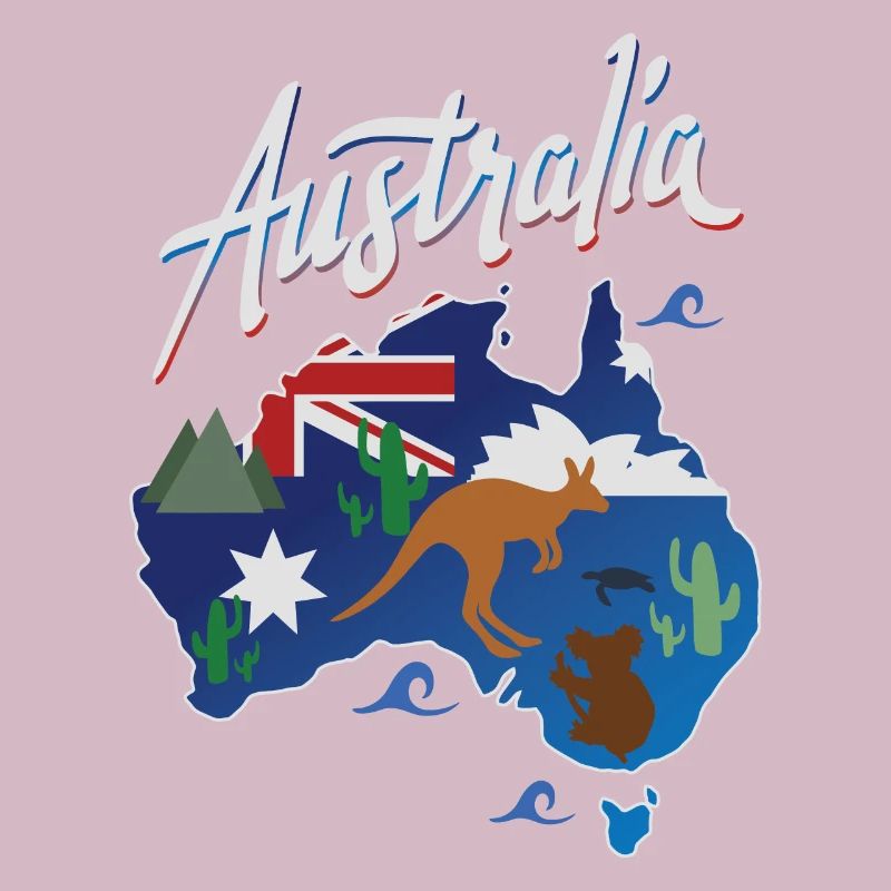 Travel Australia Fun Aussie Map Gift Design Idea