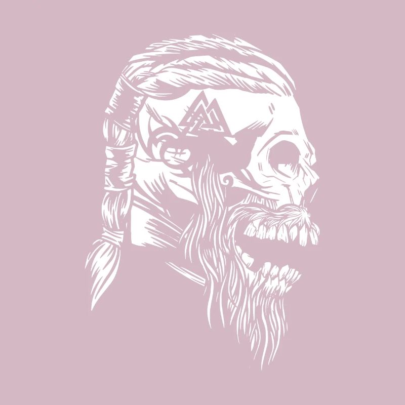 Wikinger Schädel mit Tattoos