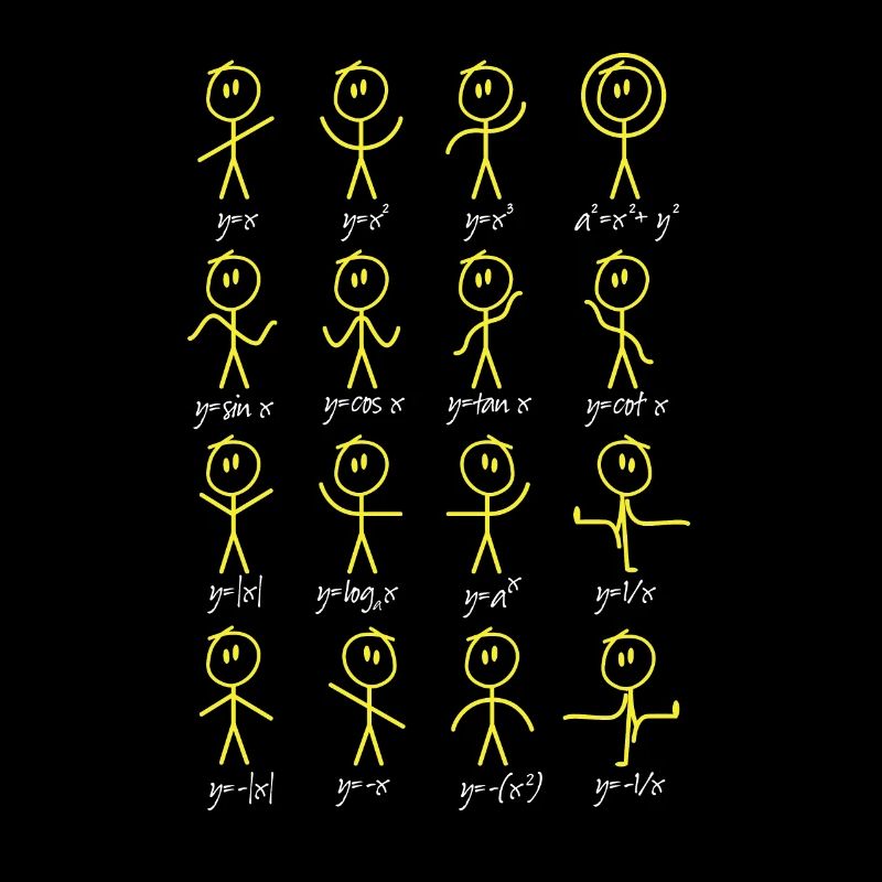 Funny Math Stick Figures Doing Functions