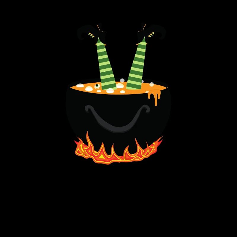 Witch in cauldron