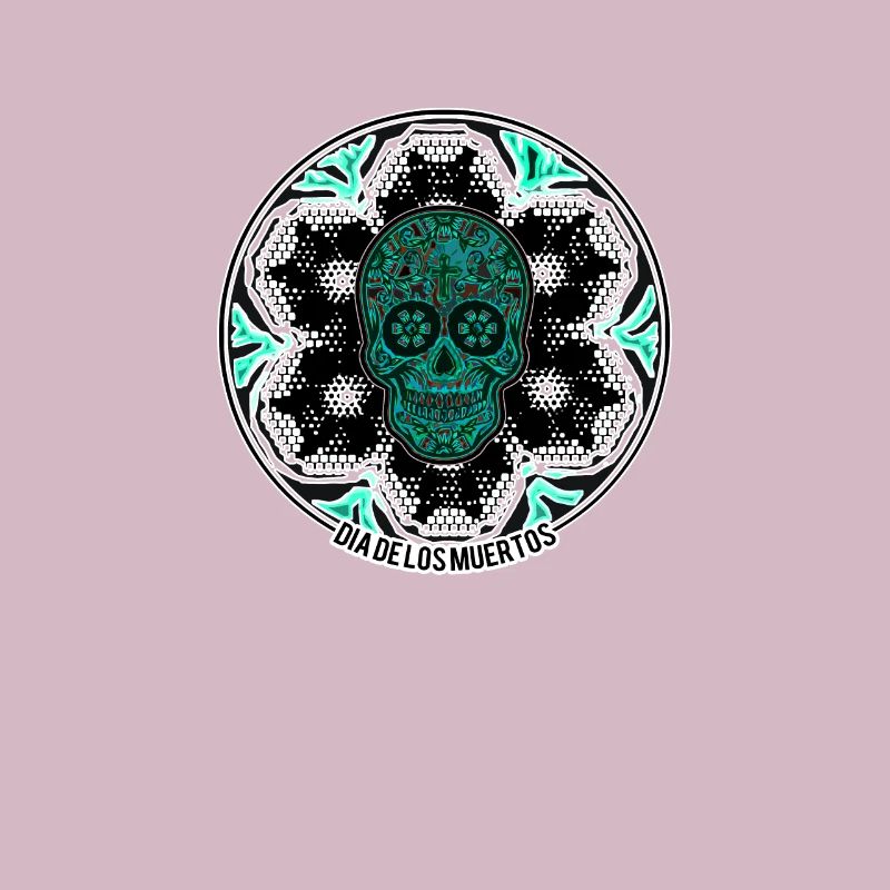 Suger Skull Dia de Muertos Geometry Pattern LSD