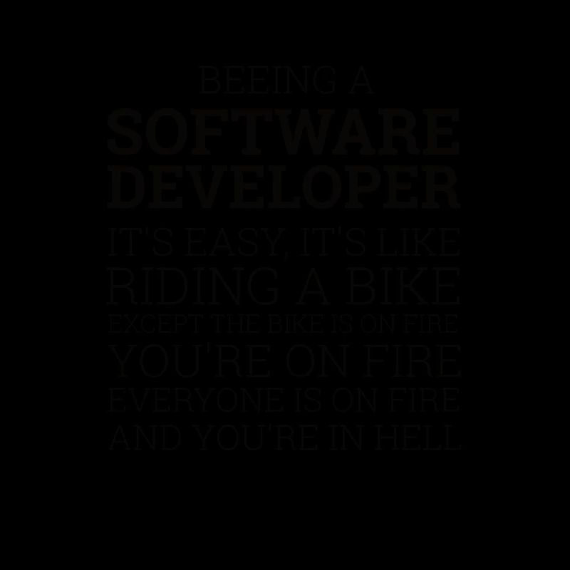 « Software Developer- Riding a Bike » | Ordinateur