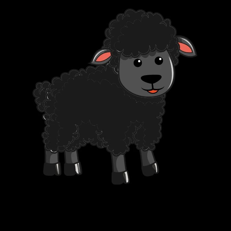 Schwarzes Schaf Lamm Lämmchen Schafsbock Schäfer