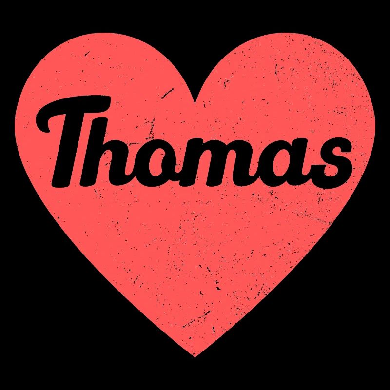 Thomas Name Rotes Herz Liebe Fan Retro