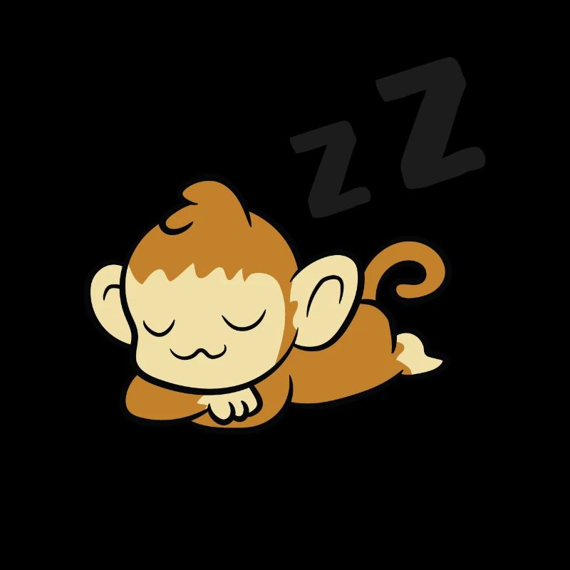 Sleeping Monkey Ape Tired Monkey