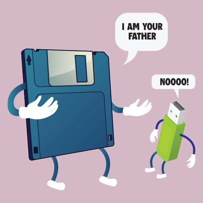 Father _ Son Floppy Disk ... Programmers & Nerd