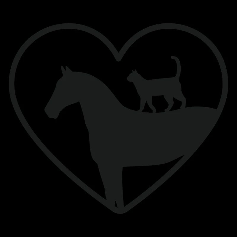 Pferd Katze Herz Liebe