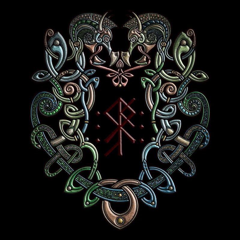Wikinger Ornament Schlangen