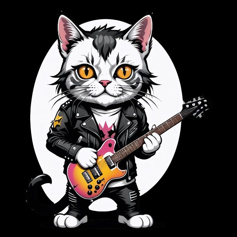Cat Rocker Katze HardRock Geschenk