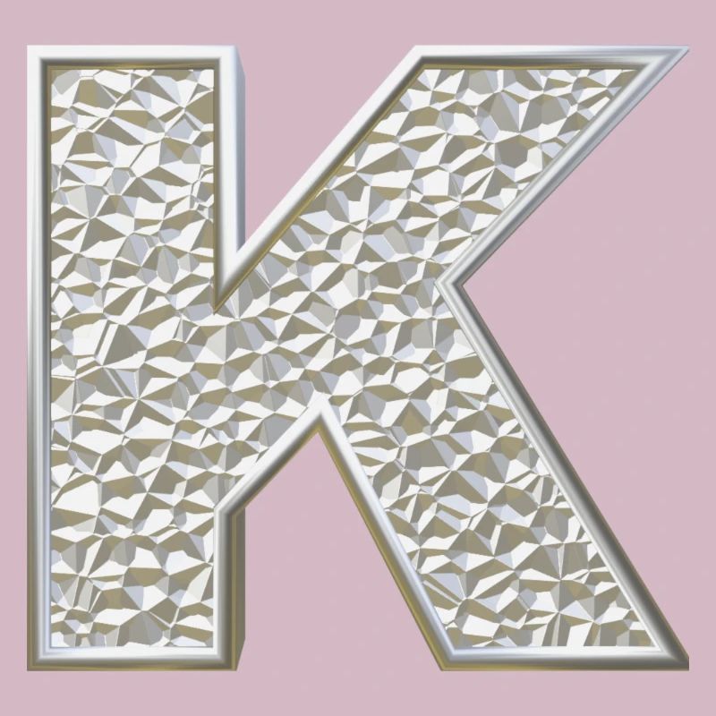 K, letter, letter K, initial, initial K, monogram,