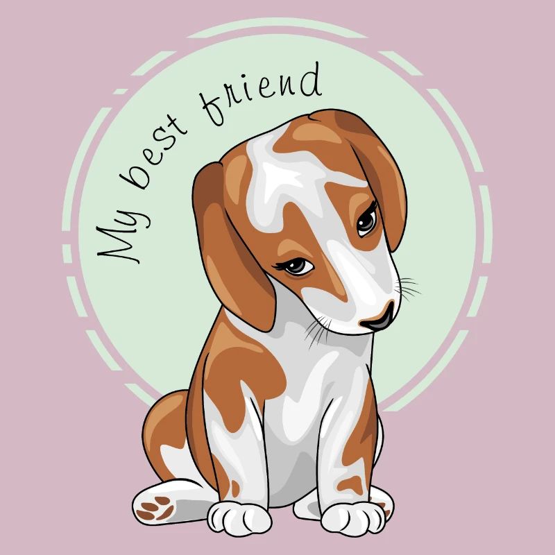 Le chiot timide et mignon est mon meilleur ami