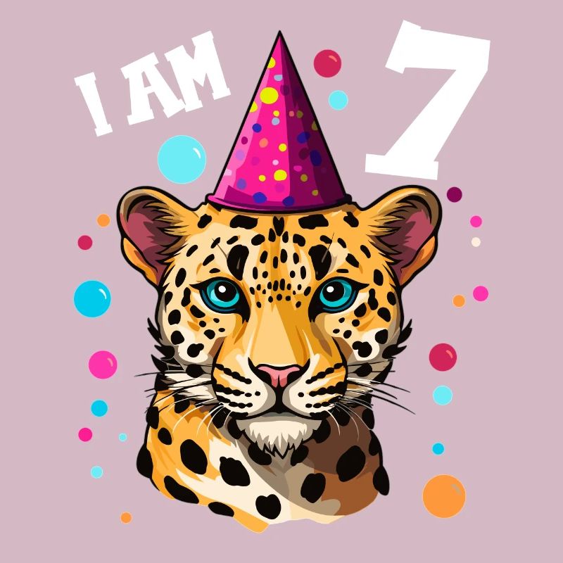 Ich bin 7 Jahre alt Leoparde Leopard 7. Geburtstag