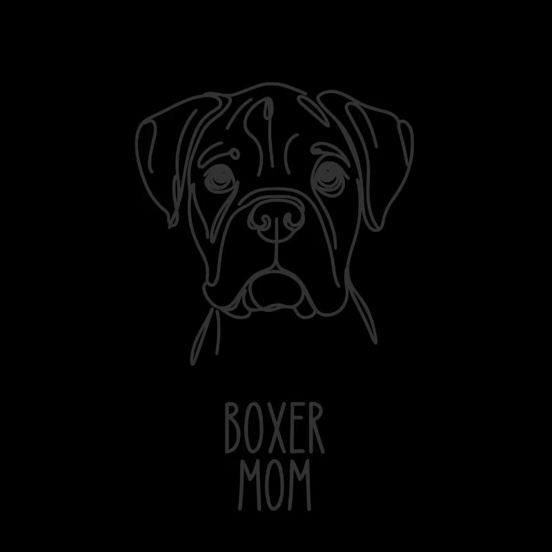 Line Art Mom - Boxer