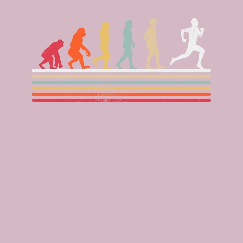 Running Evolution Retro Runner Marathoner Funny