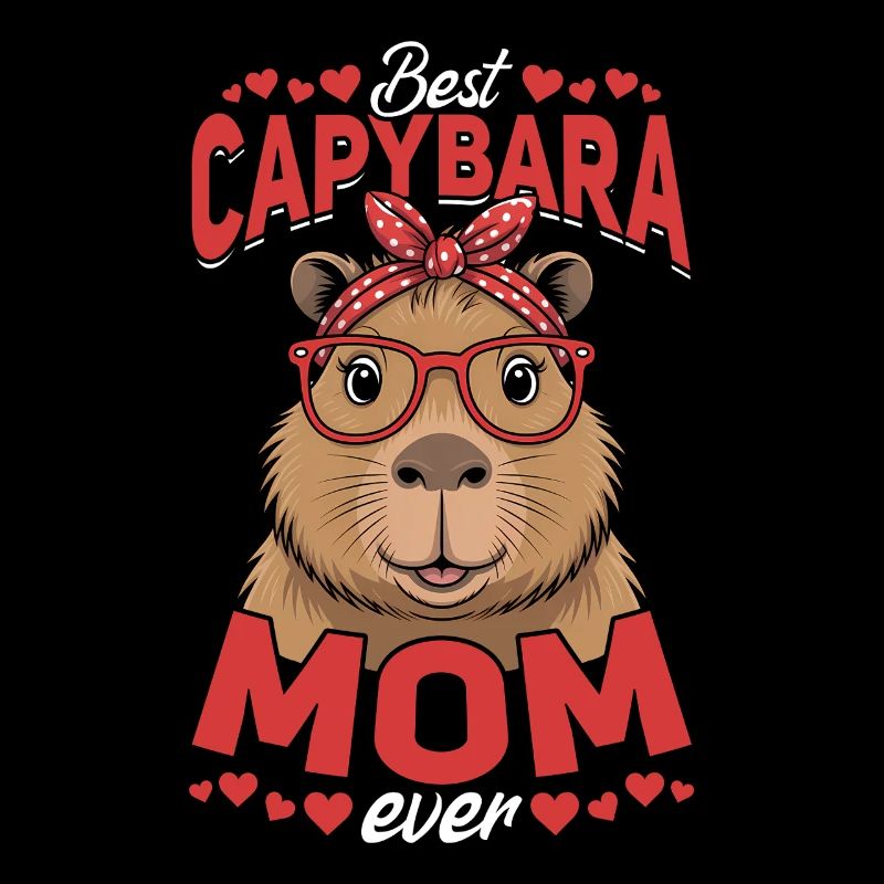 Funny Capybara Mom