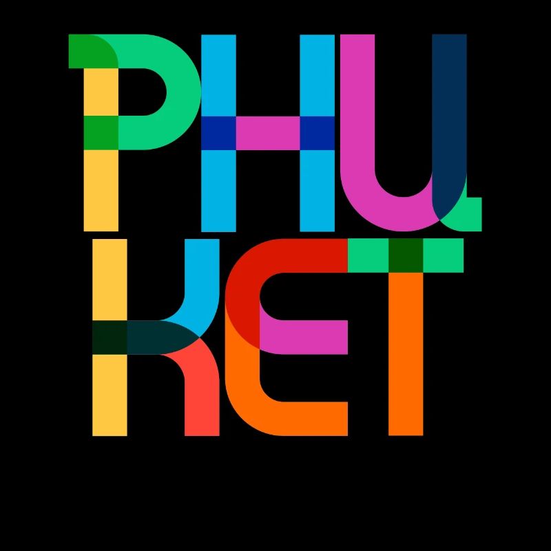 Phuket Thaïlande Pop Art Lettres