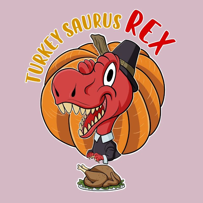 Turkey Saurus Rex I TRex Pilgrim Hat I Dinosaur