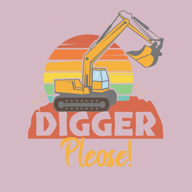 Digger Please Construction Worker