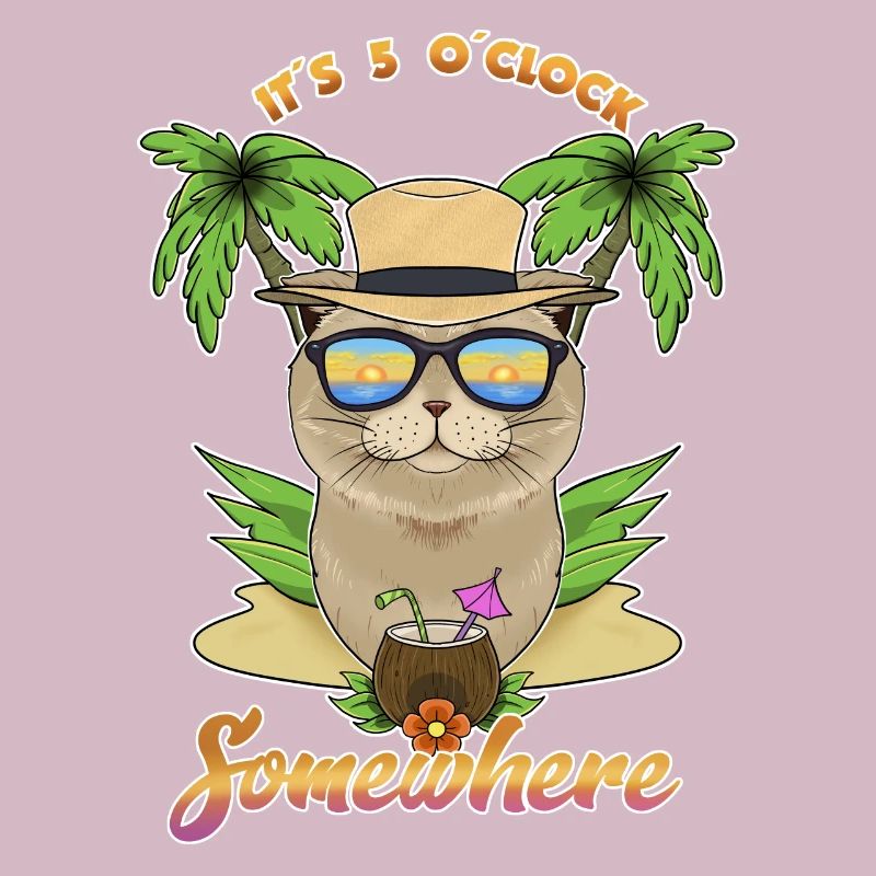 It Is 5 OClock Somewhere Drinking Scottish Fold