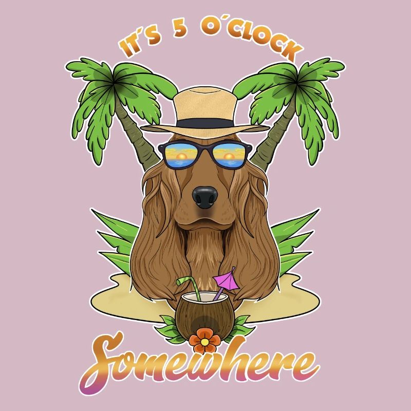 It Is 5 OClock Somewhere Drinking Cocker Spaniel