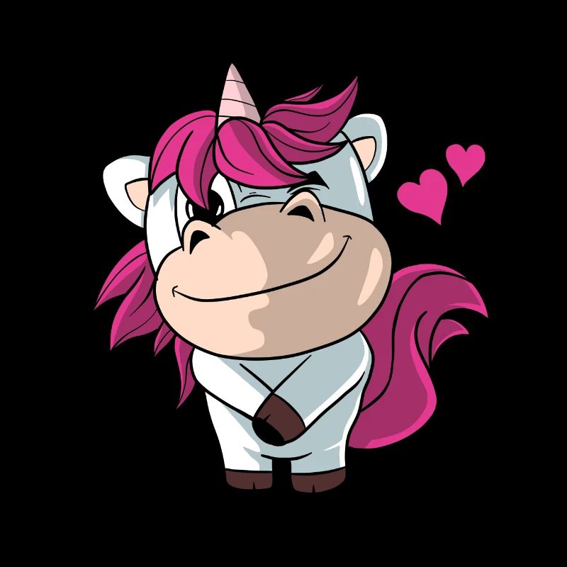 Niedliches Einhorn mit Herzen